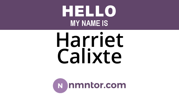 Harriet Calixte