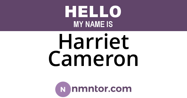 Harriet Cameron