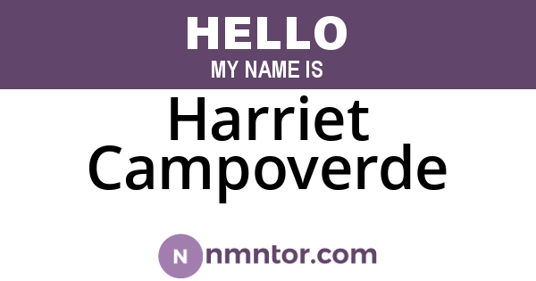 Harriet Campoverde