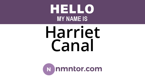 Harriet Canal