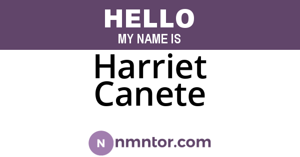 Harriet Canete