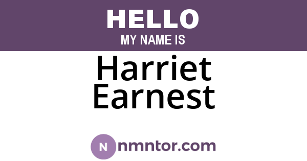 Harriet Earnest