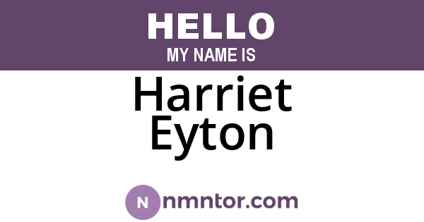Harriet Eyton