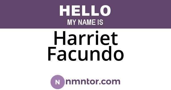 Harriet Facundo