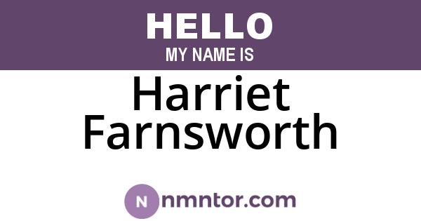 Harriet Farnsworth