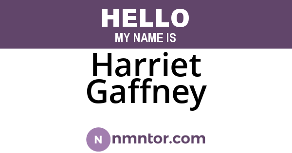 Harriet Gaffney