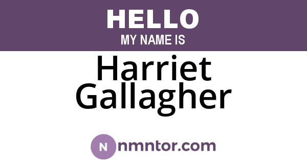 Harriet Gallagher