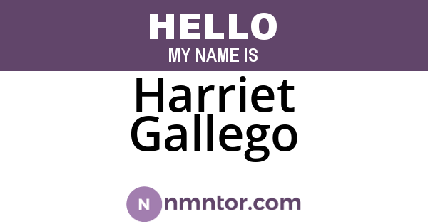 Harriet Gallego