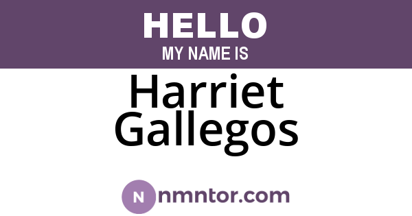 Harriet Gallegos