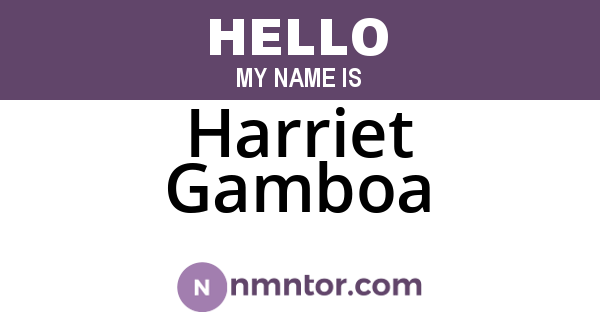Harriet Gamboa