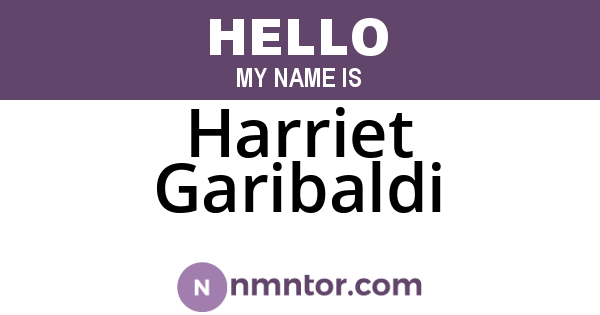 Harriet Garibaldi