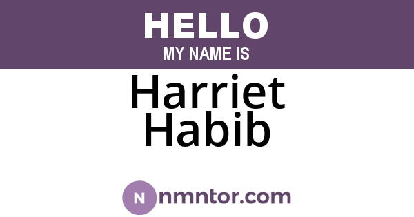 Harriet Habib