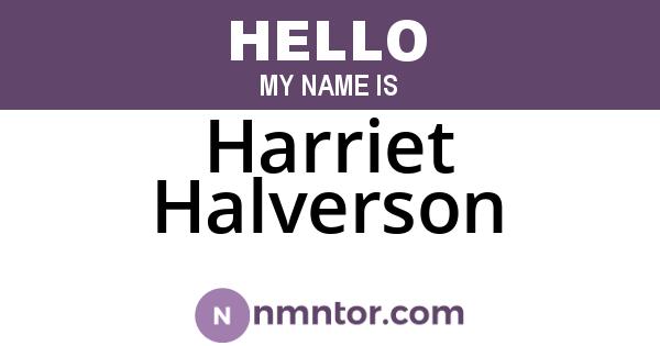 Harriet Halverson