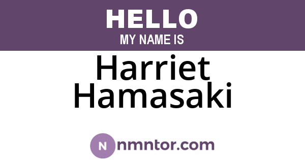 Harriet Hamasaki