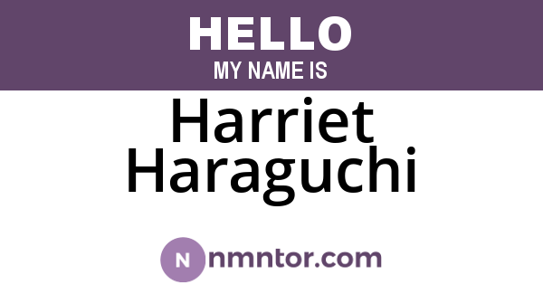 Harriet Haraguchi