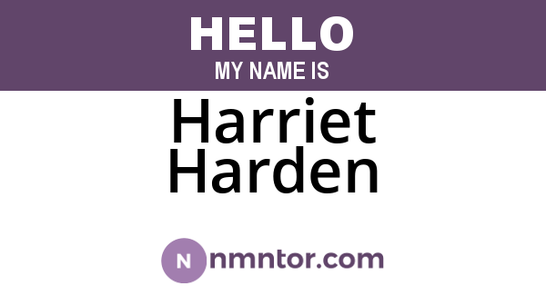 Harriet Harden