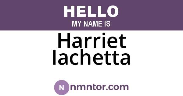 Harriet Iachetta