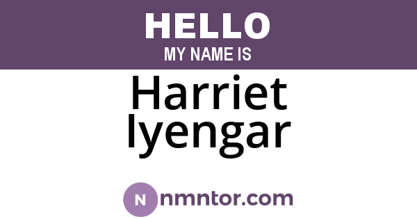 Harriet Iyengar