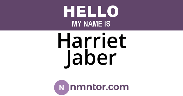 Harriet Jaber