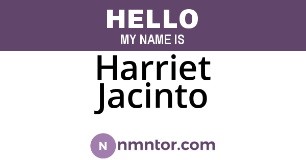Harriet Jacinto