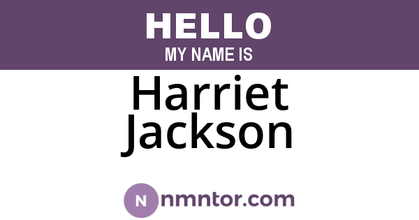 Harriet Jackson