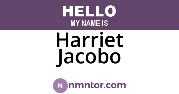 Harriet Jacobo