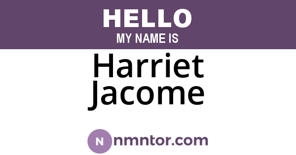 Harriet Jacome