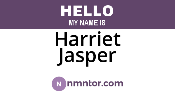 Harriet Jasper