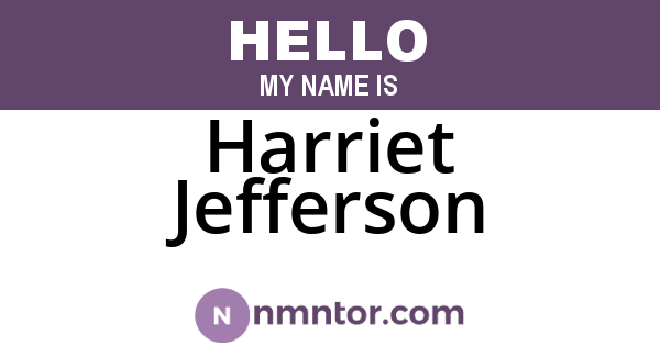 Harriet Jefferson