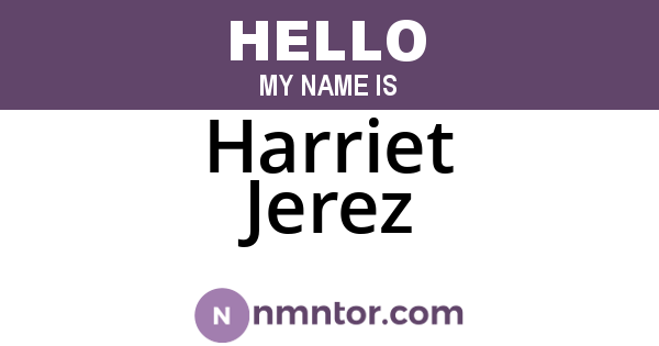 Harriet Jerez