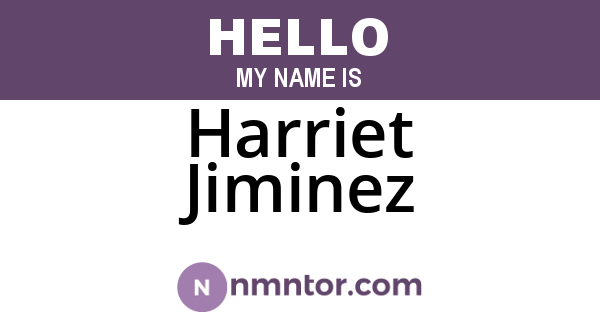 Harriet Jiminez