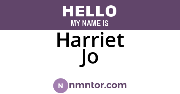 Harriet Jo