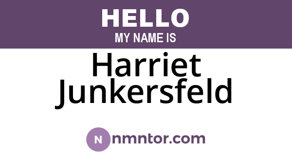 Harriet Junkersfeld
