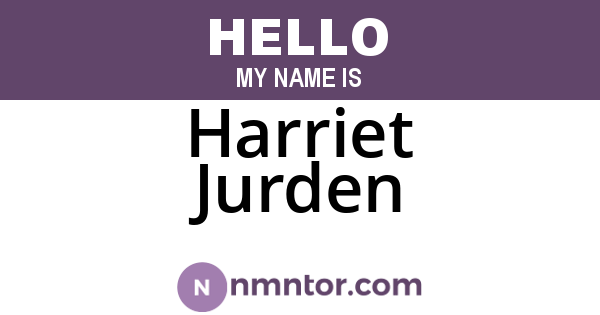 Harriet Jurden