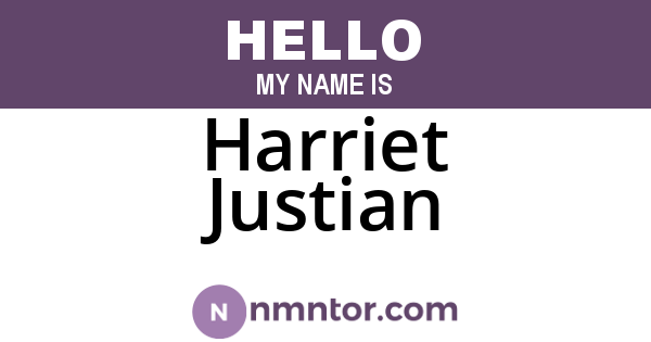 Harriet Justian