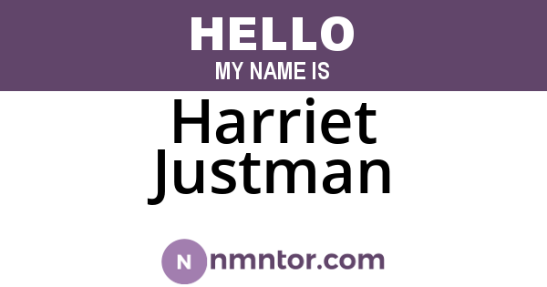 Harriet Justman