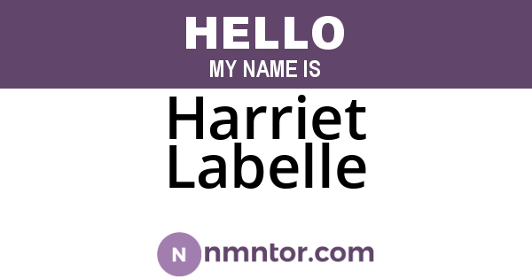 Harriet Labelle