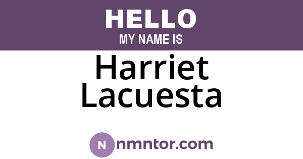 Harriet Lacuesta
