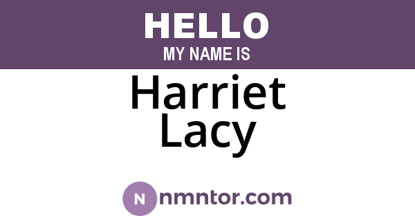 Harriet Lacy