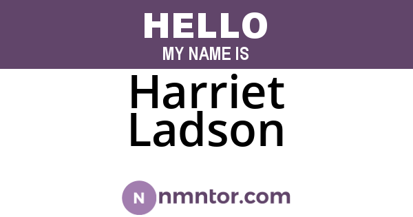 Harriet Ladson