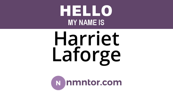 Harriet Laforge