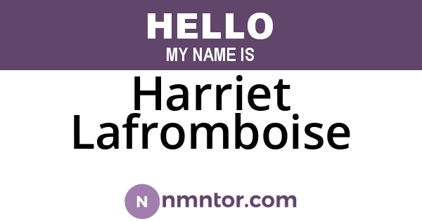 Harriet Lafromboise