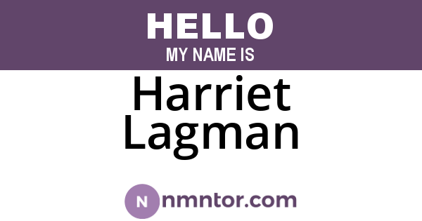 Harriet Lagman