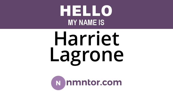 Harriet Lagrone