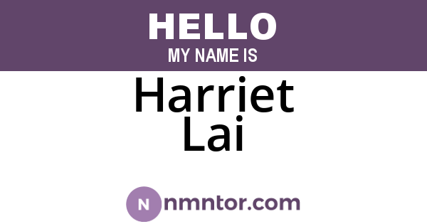 Harriet Lai