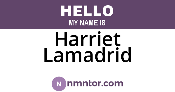 Harriet Lamadrid