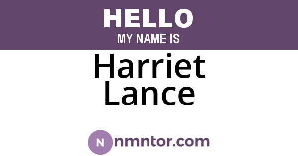 Harriet Lance
