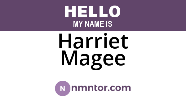 Harriet Magee