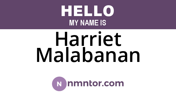 Harriet Malabanan