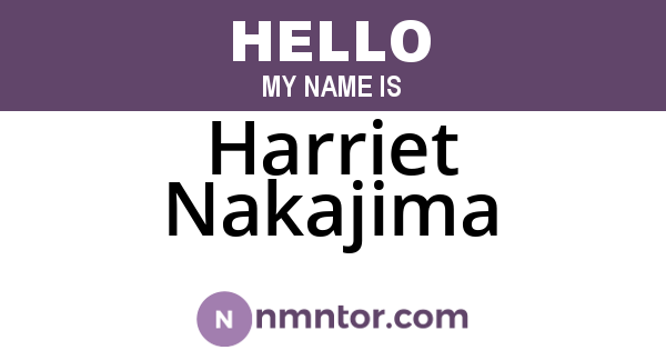 Harriet Nakajima